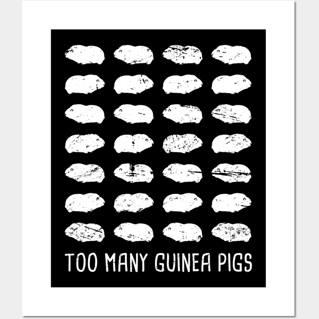 Cute And Funny Pet Guinea Pig Graphic Wall Art by MeatMan